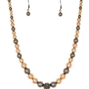 Gold and Gunmetal Necklace